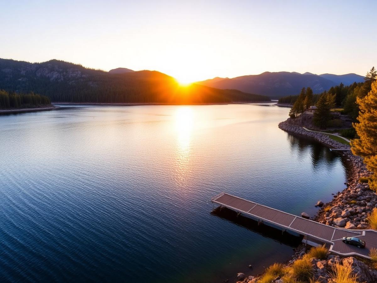 Big Bear Lake at sunset